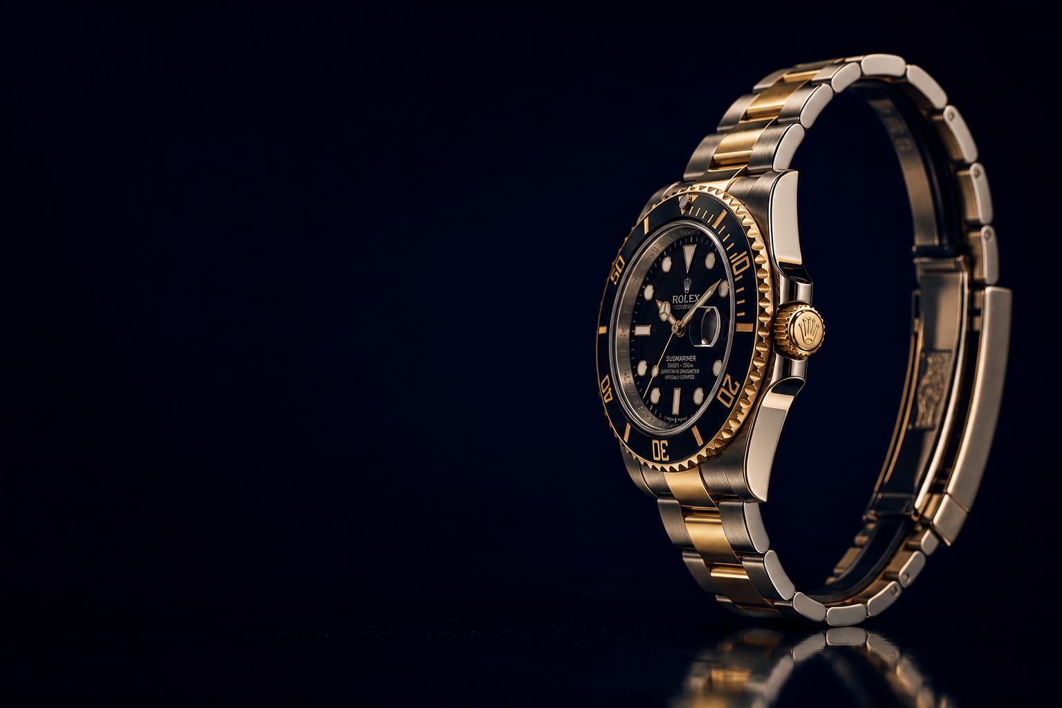 Luxury watch close up